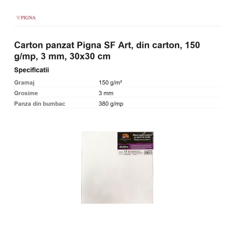 Carton panzat Pigna SF Art, 150 g/mp, 3 mm, 30x30 cm [2]