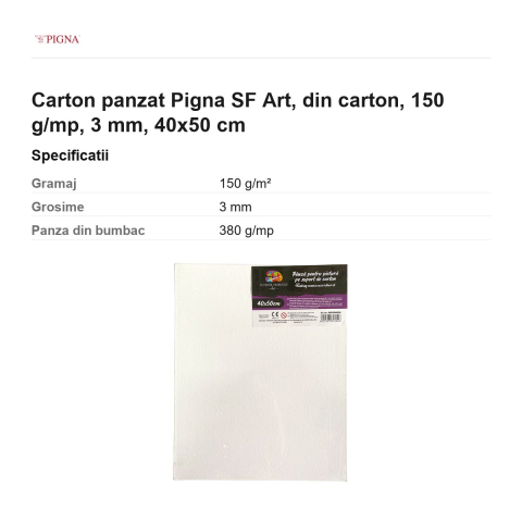 Carton panzat Pigna SF Art, 150 g/mp, 3 mm, 40x50 cm [2]