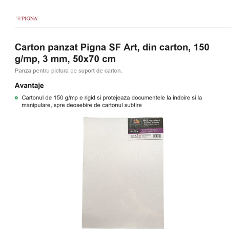 Carton panzat Pigna SF Art, 150 g/mp, 3 mm, 50x70 cm [1]
