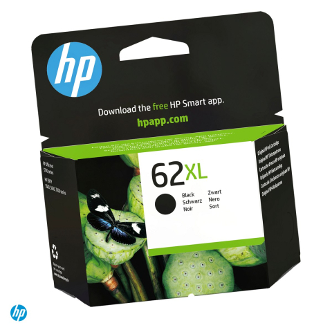 Cartuse inkjet - Cartus de cerneala HP 62XL, capacitate mare, 12 ml, cerneala pigment, randament 600 pagini, pentru HP Envy si HP OfficeJet, negru, C2P05AE