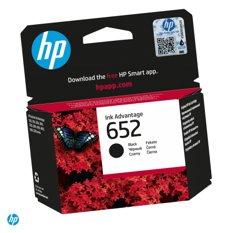 Cartuse inkjet - Cartus de cerneala HP 652 Ink Advantage, 6 ml, cerneala pigment, randament 360 pagini, pentru HP DeskJet Ink Advantage si HP OfficeJet Ink Advantage, negru, F6V25AE