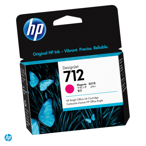 Cartuse inkjet - Cartus de cerneala HP 712 DesignJet, 29 ml, cerneala dye, pentru DesignJet T210, T230, T250, T630, T650, magenta, 3ED68A