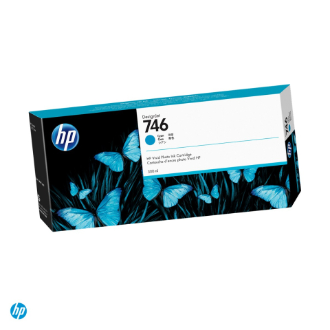 Cartuse inkjet - Cartus de cerneala HP 746 DesignJet, 300 ml, cerneala pigment, pentru DesignJet Z6 si Z9, cyan, P2V80A