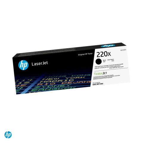 Tonere laser - Cartus toner HP 220X, randament aproximativ 7.500 de pagini, pentru HP Color LaserJet Pro 4202 si MFP 4302, negru, W2200X
