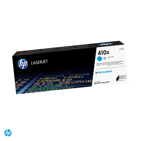 Tonere laser - Cartus toner HP 410X, capacitate mare, randament aproximativ 5.000 de pagini, pentru HP Color LaserJet Pro M452, MFP M377, M477, cyan, CF411X