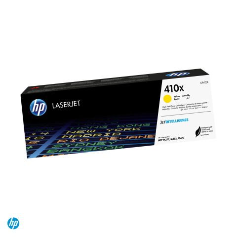 Tonere laser - Cartus toner HP 410X, capacitate mare, randament aproximativ 5.000 de pagini, pentru HP Color LaserJet Pro M452, MFP M377, M477, galben, CF412X