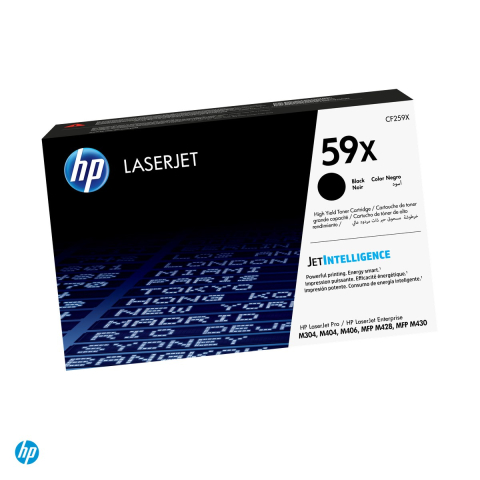 Tonere laser - Cartus toner HP 59X, capacitate mare, randament aproximativ 10.000 de pagini, pentru HP LaserJet Pro M304, M404, MFP M428, Enterprise M406, MFP M430, negru, CF259X