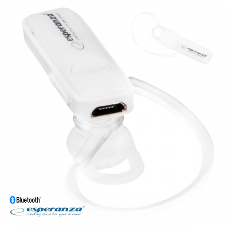 Casca wireless in-ear, Esperanza Celebes EH184W, Bluetooth v.4.2, Hands Free, conexiune multipoint, alba [1]