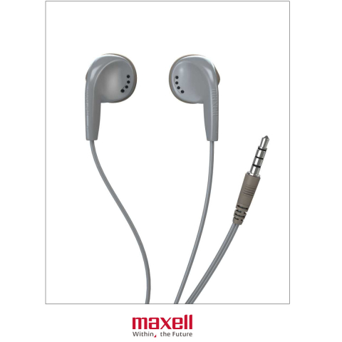 Casti audio semi-in-ear, Maxell Sound To The Max EB-98, cu jack 3.5mm, pentru utilizare zilnica, design discret si versatil, gri [2]