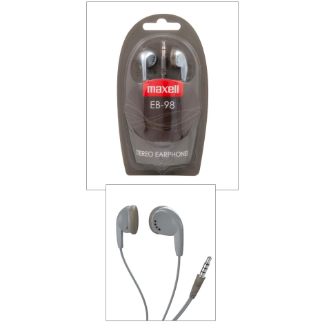 Casti audio semi-in-ear, Maxell Sound To The Max EB-98, cu jack 3.5mm, pentru utilizare zilnica, design discret si versatil, gri [1]