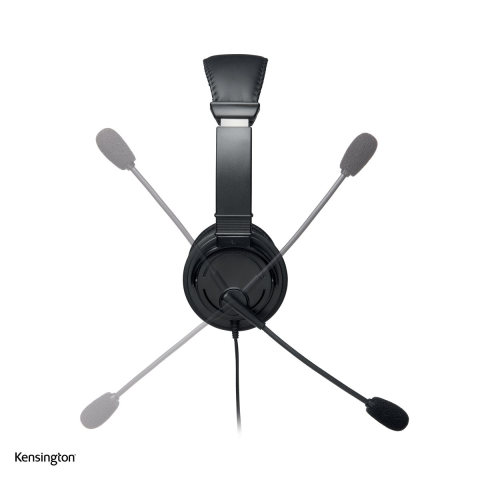 Casti cu fir Kensington Hi-Fi, cu microfon cu anulare a zgomotului, conectare USB, negre [4]