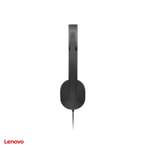 Casti cu fir Lenovo Wired VoIP Headset 5000, USB-C cu convertor USB-A, reducere AI a zgomotului, buton Teams, certificate Microsoft Teams, negru, 4XD1R88995 [5]