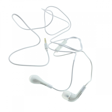 Casti cu cablu - Casti cu microfon, pentru Samsung EHS64AVFWE i9300 GALAXY S3, control pe fir, cablu 110 cm, conector jack 3.5mm, albe