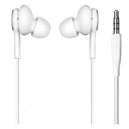 Casti cu microfon, Samsung AKG EO-IG955 GALAXY S10, control pe fir, cablu 115 cm, conector jack 3.5mm, albe [2]