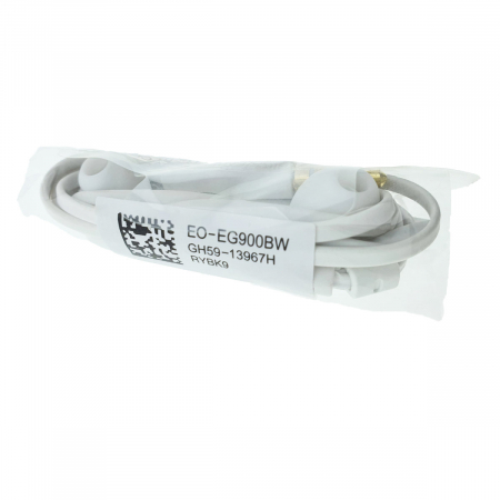 Casti cu microfon, Samsung EO-EG900BW G900F GALAXY S5, control pe fir, cablu 110 cm, conector jack 3.5mm, albe [4]