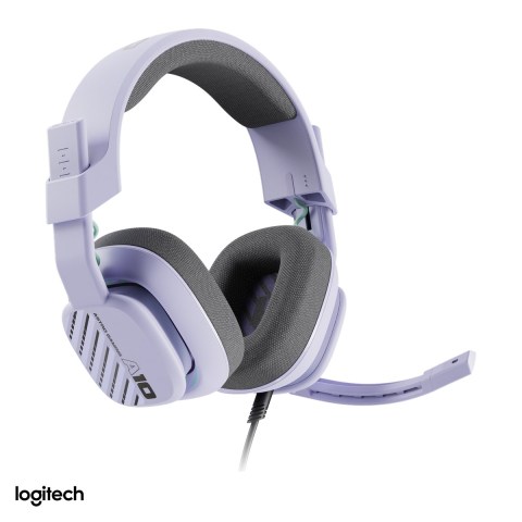 Casti Gaming - Casti gaming cu fir Logitech G Astro A10 Gen 2, jack 3,5 mm, difuzoare de 32 mm, microfon flip-to-mute, volum pe cablu, lila, 939-002078