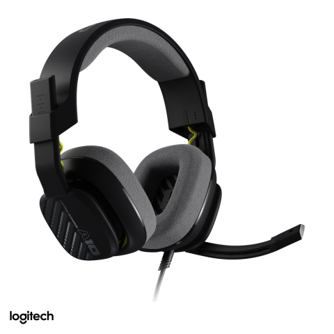 Casti Gaming - Casti gaming cu fir Logitech G Astro A10 Gen 2 pentru PlayStation, jack 3,5 mm, difuzoare de 32 mm, microfon flip-to-mute, volum pe cablu, negru, 939-002057