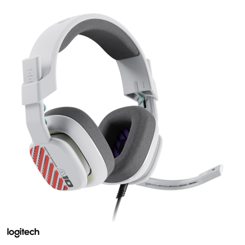 Casti Gaming - Casti gaming cu fir Logitech G Astro A10 Gen 2 pentru Xbox, jack 3,5 mm, difuzoare de 32 mm, microfon flip-to-mute, volum pe cablu, alb, 939-002052