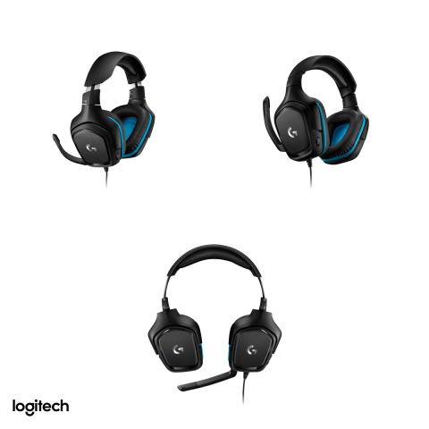 Casti gaming cu fir Logitech G432 7.1 Surround, jack 3,5 mm si adaptor USB DAC, difuzoare de 50 mm, DTS Headphone:X 2.0, microfon flip-to-mute, negru, 981-000770 [3]
