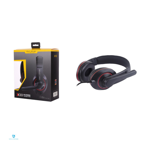 Casti gaming cu microfon pe brat Ovleng X10, cu fir, 2 mufe jack 3,5 mm [3]