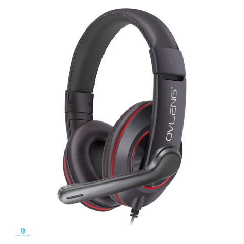Casti gaming cu microfon pe brat Ovleng X10, cu fir, 2 mufe jack 3,5 mm [0]