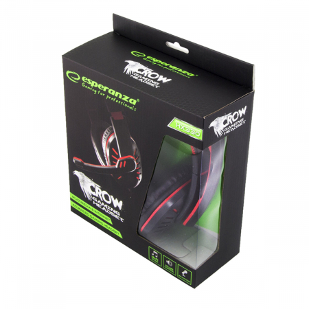 Casti cu microfon Esperanza EGH330R crow - [3]
