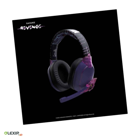 Casti Gaming - Casti gaming wireless Lexip x Tsume Sasuke Revenge, licenta Naruto Shippuden, Bluetooth 5.1 si jack 3,5 mm, microfon detasabil, serie limitata, TSXLXHS0001