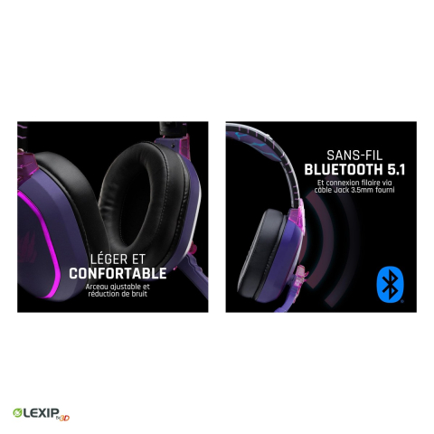 Casti gaming wireless Lexip x Tsume Sasuke Revenge, licenta Naruto Shippuden, Bluetooth 5.1 si jack 3,5 mm, microfon detasabil, serie limitata, TSXLXHS0001 [4]