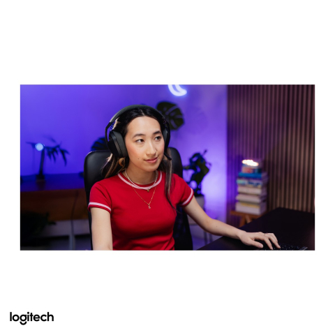 Casti gaming wireless Logitech G321 LIGHTSPEED si Bluetooth 5.2, peste 20 h autonomie, difuzoare de 40 mm, microfon flip-to-mute, 210 g, alb, 981-001569 [5]
