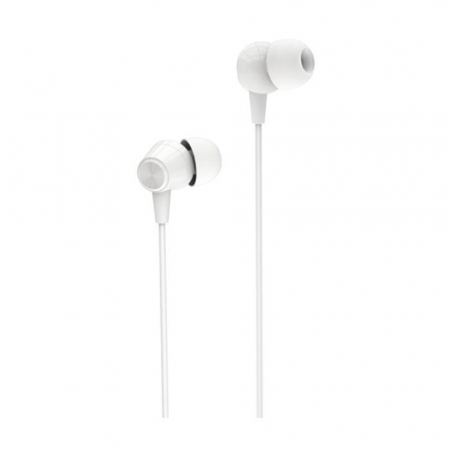 Casti in-ear cu microfon, Borofone Melody BM20, conector tip Jack 3.5 mm, control pe fir, lungime cablu 120 cm, albe [2]