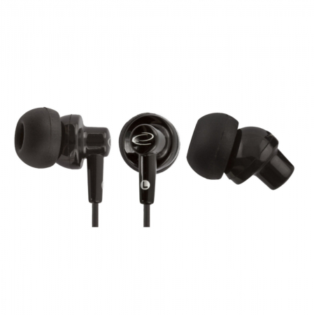 Casti in-ear cu microfon, Esperanza HI-FI Sound EH124, conector tip Jack 3.5 mm, control pe fir, lungime cablu 120 cm, negre [1]