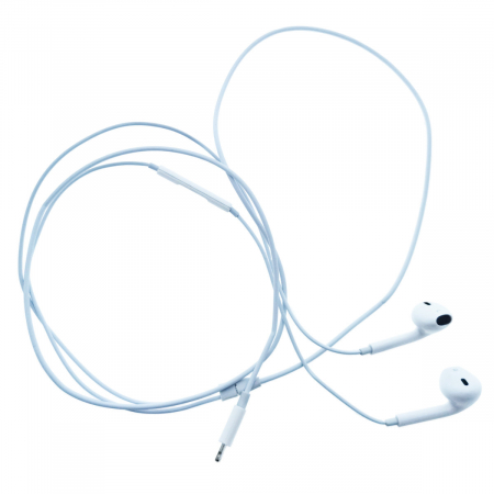 Casti in-ear cu microfon, Fiesta FISEMW20, conector tip Lightning, control pe fir, lungime cablu 120 cm, albe [3]