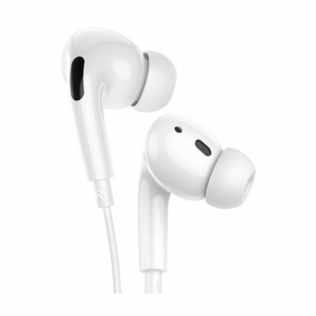 Casti in-ear cu microfon, HOCO M1 PRO, pentru smartphone, conector USB Tip C, control pe fir, cablu 115 cm, Alb [1]