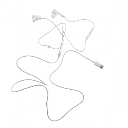 Casti in-ear cu microfon, HOCO M1 PRO, pentru smartphone, conector USB Tip C, control pe fir, cablu 115 cm, Alb [2]
