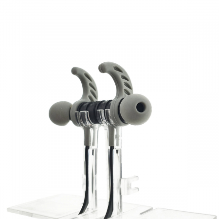 Casti in ear cu microfon, Maxell Magneto, design wing tip cu baza magnetica, jack 3.5mm, cablu plat 125cm, cu suport, negru cu gri [6]