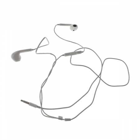Casti in-ear , cu microfon, pentru telefon, hands-free, control volum pe fir, conector stereo jack 3.5mm, cablu 95cm, albe [2]