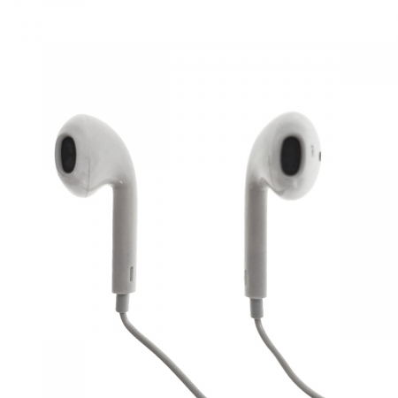 Casti in-ear , cu microfon, pentru telefon, hands-free, control volum pe fir, conector stereo jack 3.5mm, cablu 95cm, albe [5]