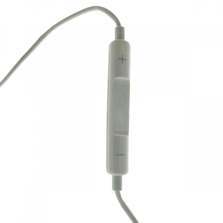 Casti in-ear , cu microfon, pentru telefon, hands-free, control volum pe fir, conector stereo jack 3.5mm, cablu 95cm, albe [3]