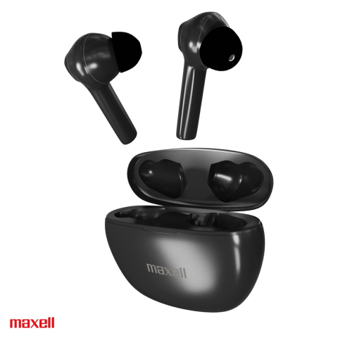 Casti In Ear bluetooth - Casti in-ear fara fir Maxell Dynamic Plus, true wireless, Bluetooth, cu microfon si cutie de incarcare, negre