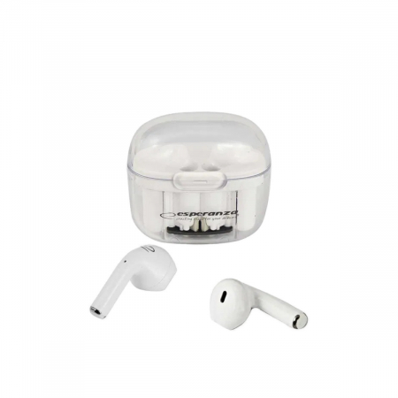 Casti In-Ear wireless TWS, Esperanza Anthe, Bluetooth v.5.3, cu statie de incarcare, 95996, albe [3]