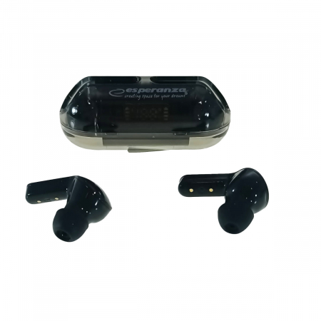 Casti wireless - Casti In-Ear wireless TWS, Esperanza Daphnis, Bluetooth v.5.3, cu statie de incarcare, 96000, negre