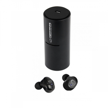 Casti In-Ear wireless TWS, Esperanza Laurel 95830, Bluetooth v.5.0, cu statie de incarcare si snur, negre [7]