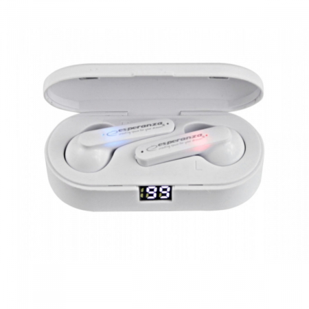 Casti In-Ear wireless TWS, Esperanza Phoebe 95836, Bluetooth v.5.0, cu statie de incarcare, albe [3]