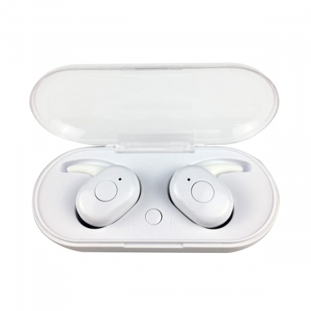 Casti wireless - Casti In-Ear wireless TWS, Freestyle 45144, Bluetooth v.5.0, cu statie de incarcare, albe