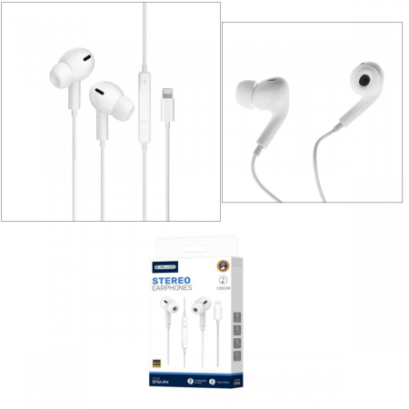 Casti JELLICO EP3A iPH, compatibile iPhone, cu microfon, cablu 1.2 m, In-Ear, design inclinat 45°, bass profund, albe [4]