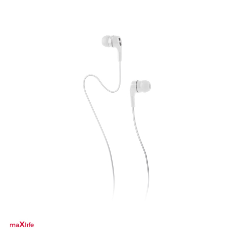 Casti - Casti Maxlife cu fir MXEP-01 jack 3,5 mm, cablu 1m, Alb
