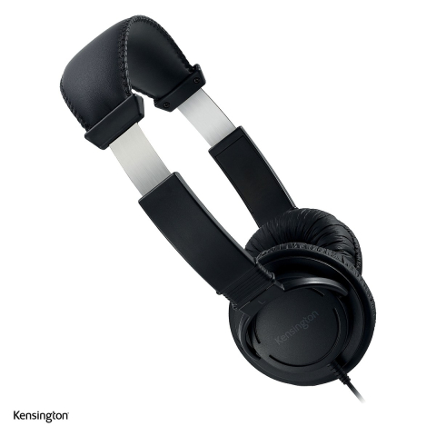 Casti medii cu microfon - Casti on-ear cu fir Kensington Hi-Fi, cu microfon, conectare USB-C, difuzoare 40 mm, negre