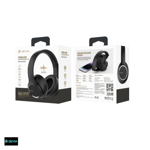 Casti on-ear Devia Kintone, Bluetooth, cu microfon, negre [3]