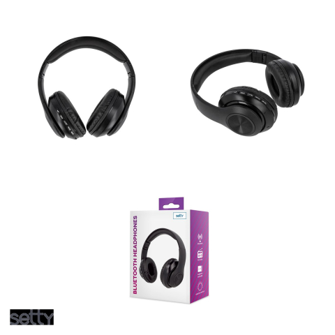 Casti on-ear Setty, Bluetooth, cu radio FM, negre [3]