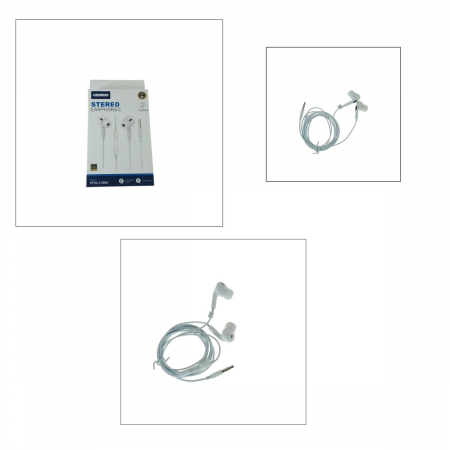 Casti stereo in-ear cu microfon, Jellico EP3A, conector Tip Jack 3.5 mm tata, control pe fir, lungime cablu 120 cm, albe [3]